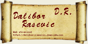 Dalibor Rašević vizit kartica